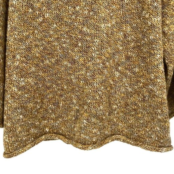 Coldwater Creek Bell Sleeves Wool Blend Cardigan Sweater Yellow Brown XL - Picture 11 of 12